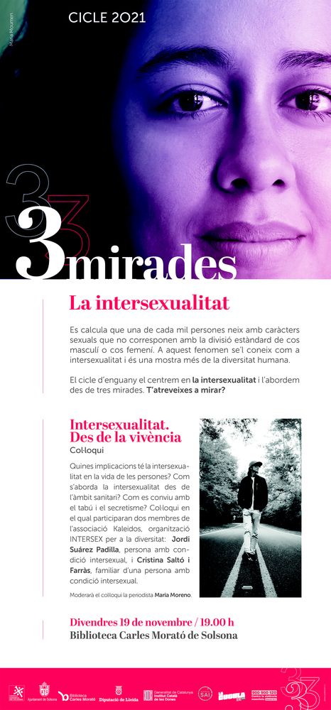 '3 MIRADES': Col·loqui sobre la intersexualitat des de la vivència