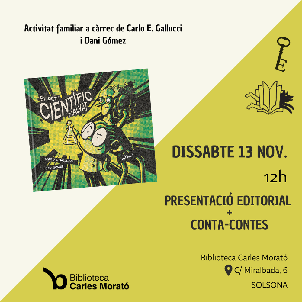 ACTIVITAT FAMILIAR: Presentació del catàleg de Meraki i contacontes 'El petit científic malvat'