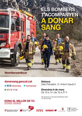 Campanya "Els Bombers t'acompanyen a donar sang"