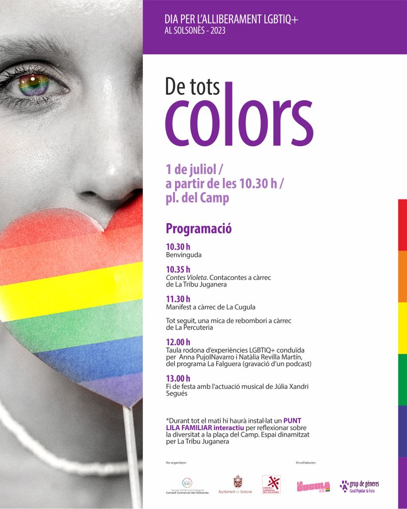 "De tots colors", commemoració del Dia per l'alliberament LGBTIQ+ 
