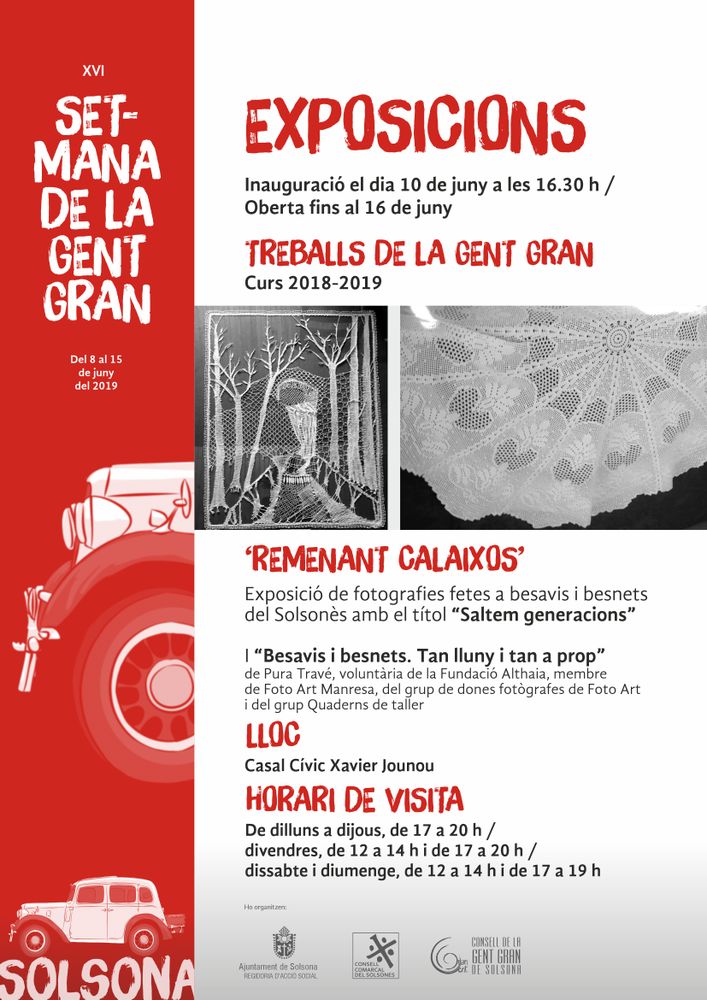 EXPOSICIONS: Treballs de la gent gran, "Saltem generacions" i "Besavis i besnets"