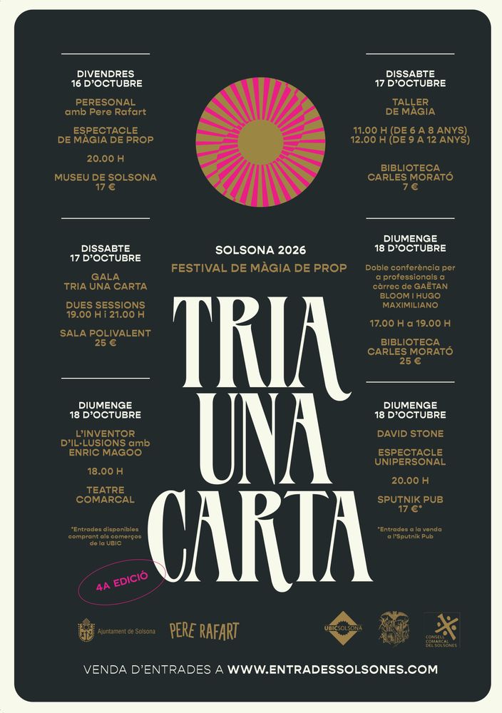 Gaëtan Bloom i David Stone encapçalen el cartell del quart Festival de Màgia de prop de Solsona