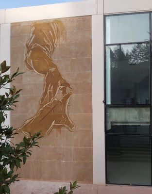 Inauguració de l'obra artística "Arremanga't"