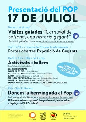 Jornada festiva per donar la benvinguda al nou Pop del Carnaval 