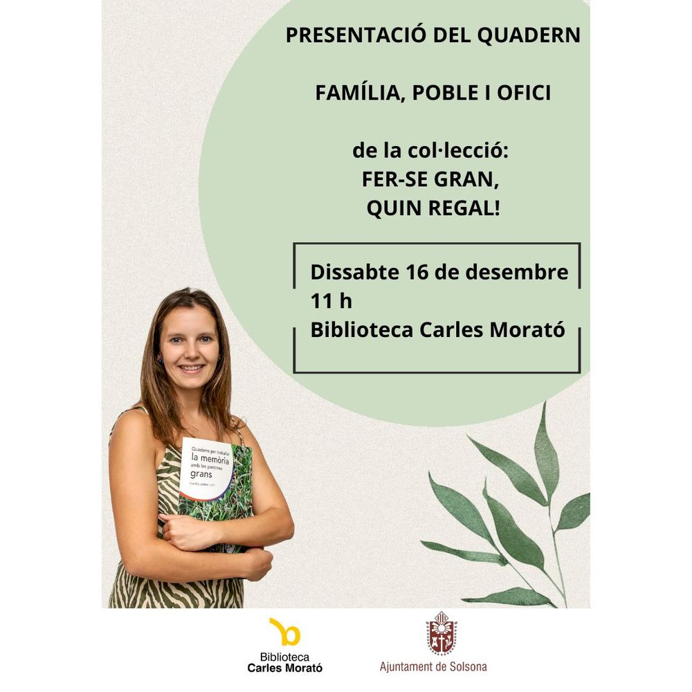 PRESENTACIÓ DE LLIBRE: 'Poble, família i ofici', de Montse Clavé