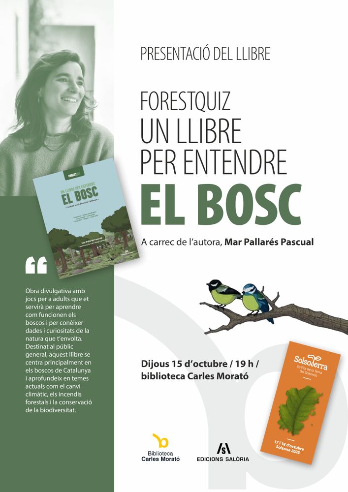 PRESENTACIÓ DE LLIBRE: 'Un llibre per entendre el bosc', de Mar Pallarés