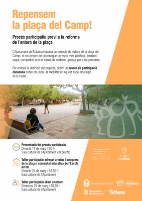 "Repensem la plaça del Camp!". Presentació del procés participatiu