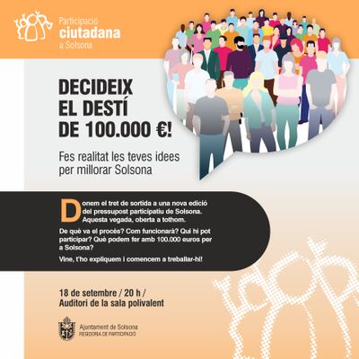 Tret de sortida al pressupost participatiu de Solsona 
