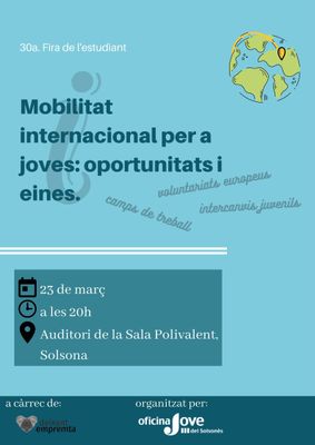 XERRADA: "Mobilitat internacional per a joves: oportunitats i eines"