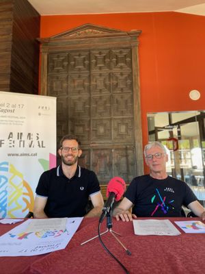 Albert Colell i Peter Thiemann a la presentació del certamen a mitjans de comunicació, aquest migdia