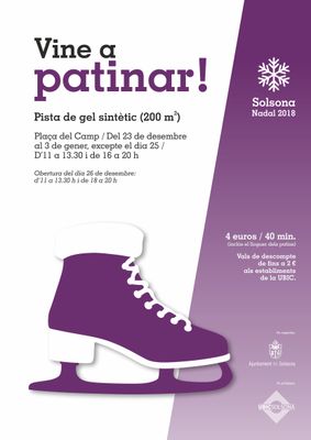 Aquestes festes Solsona tindrà una pista de patinatge a l’aire lliure més gran que l’any passat i durant més dies  