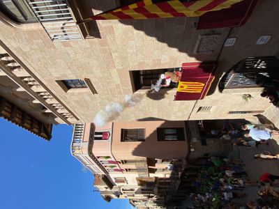 Salutació de l'alcaldessa des del balcó consistorial