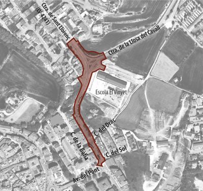 L'àmbit d'actuació comença a l'inici de la travessera urbana