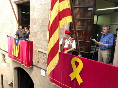 David Rodríguez té un record per als presos polítics i exiliats en l’obertura de la Festa Major de Solsona
