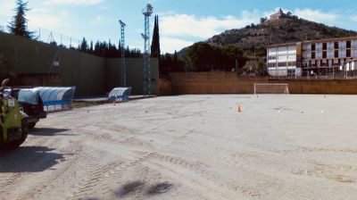 El camp de l’Escola Arrels està a punt per acollir aquesta temporada els equips sèniors i de base del futbol solsoní   