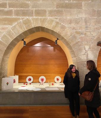 Obra de Ton Casserras i Aurembiaix Sabaté al Celler de Ca l'Aguilar, l'any passat