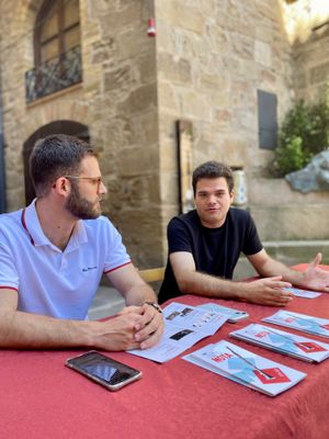 Presentació de l'oferta musical d'estiu en roda de premsa, avui a la plaça de la Catedral
