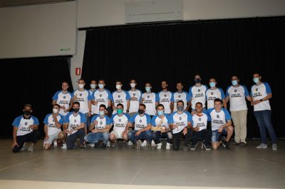 Celebració dels capitans amb David Rodríguez (foto de Petits Fotografia)