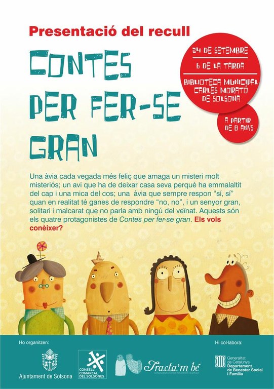 El Solsonès publica un recull de contes infantils per treballar el bon tracte envers la gent gran 