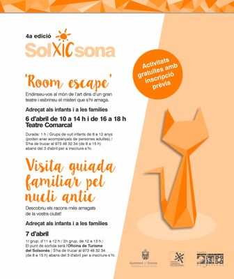 El Solxicsona s’avança al primer cap de setmana d’abril amb més d’una quinzena d’activitats per al públic familiar