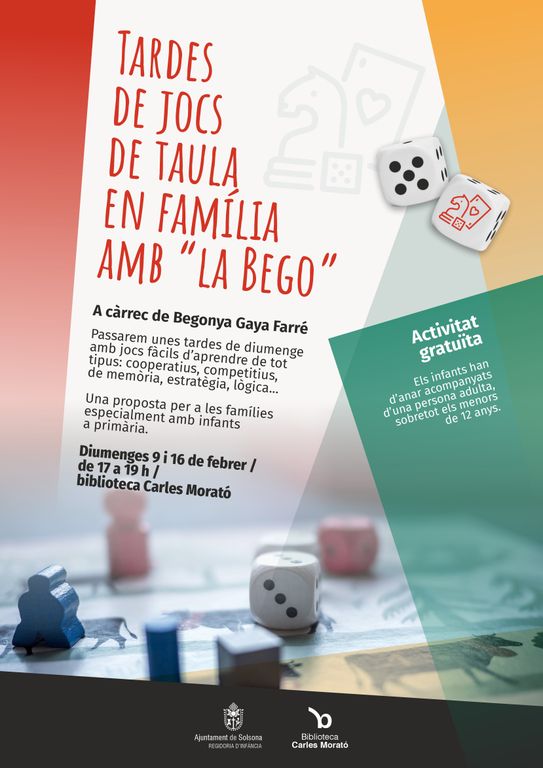 L’Ajuntament de Solsona comença a programar tardes de jocs de taula en família de forma estable 