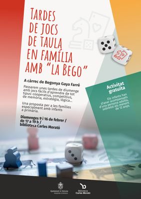 L’Ajuntament de Solsona comença a programar tardes de jocs de taula en família de forma estable 