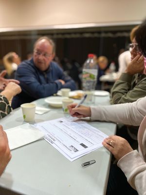1.	Una vintena de persones van plantejar les primeres idees, dimecres al vespre 