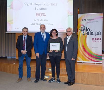 Judit Gisbert amb Javier Lafuente, David Rodríguez i Armand Balsebre 