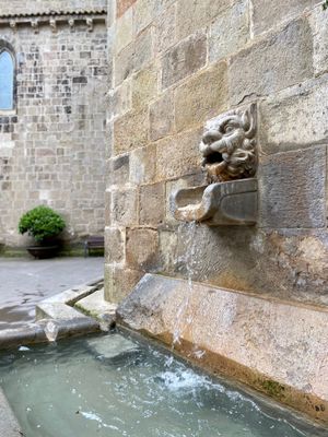 -	Operari del servei d’aigua fent el tractament d’hipercloració a Sant Isidre