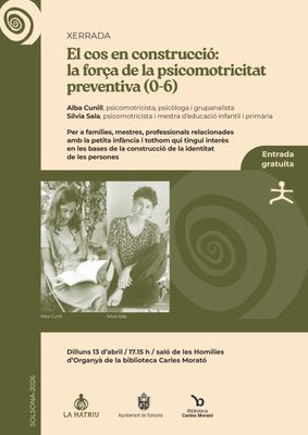 La biblioteca solsonina acull una xerrada sobre psicomotricitat preventiva en la petita infància