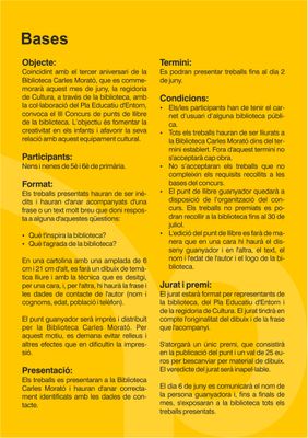 La biblioteca solsonina convoca el III Concurs de punts de llibre