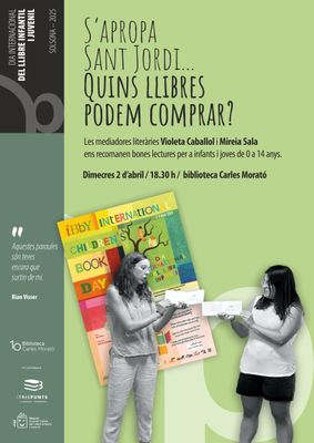 La sessió serà conduïda per les mediadores literàries Violeta Caballol i Mireia Sala