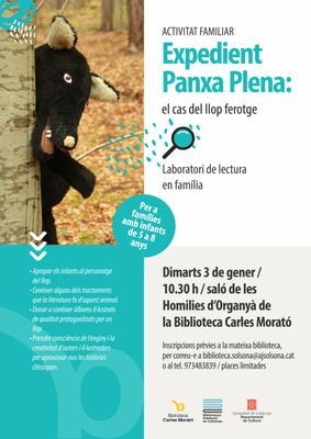 La biblioteca solsonina obre les inscripcions per a un laboratori de lectura en família sobre el llop ferotge