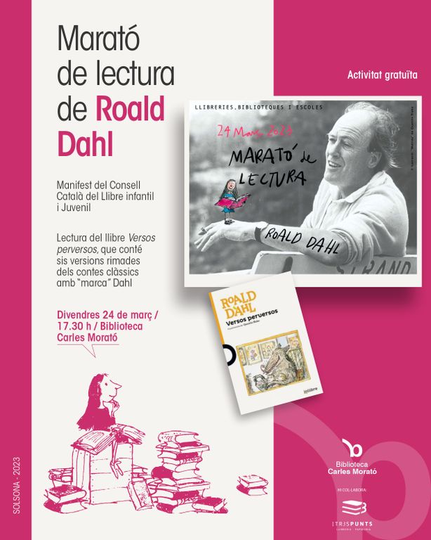 La biblioteca solsonina s’afegeix divendres a la marató de lectura de Roald Dahl 