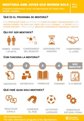 La Generalitat implementa a Solsona un programa de mentoria per als joves migrants sense referents familiars