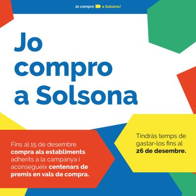 La nova campanya “Jo compro a Solsona” repartirà 36.000 euros en premis aquest desembre