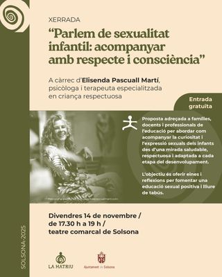La ponent és especialista en criança respectuosa (foto del web elisendapascualmarti.com)