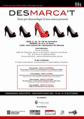 La regidoria d’Acció Social de Solsona organitza nous seminaris de lideratge femení sobre la marca personal 