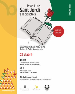 La Revetlla de Sant Jordi de Solsona convida les famílies i els adults a una doble sessió de narració oral