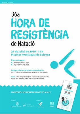 Les piscines municipals de Solsona obren les inscripcions de la 36a Hora de Resistència de Natació  