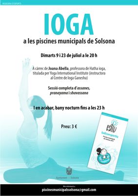 Les piscines municipals de Solsona organitzen dues sessions de ioga complementades amb un bany nocturn