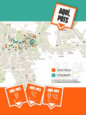Neix la xarxa “Aquí, pots” d’establiments i espais públics de Solsona on acudir en casos d’urgència 