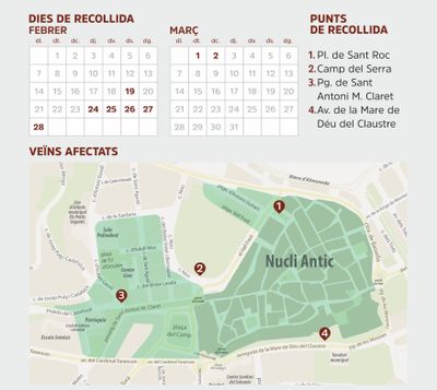 Per Carnaval se substituirà el porta a porta als espais cèntrics de Solsona per quatre punts de recollida de residus