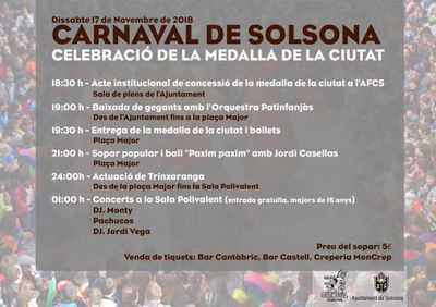 Reconeixement, ballets, sopar i música amb la bata de Carnaval per al dissabte 17  