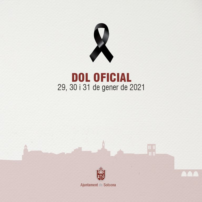 Solsona decretarà tres dies de dol oficial per les víctimes de la COVID-19