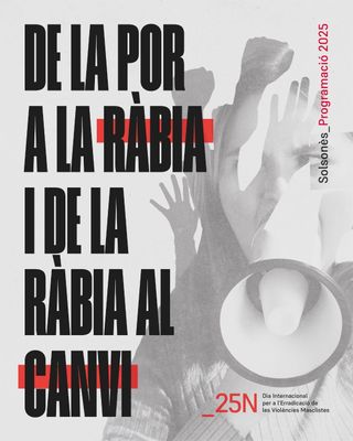 Cartell del Dia internacional per a l'erradicació de les violències masclistes al Solsonès, obra de Maria Porredon