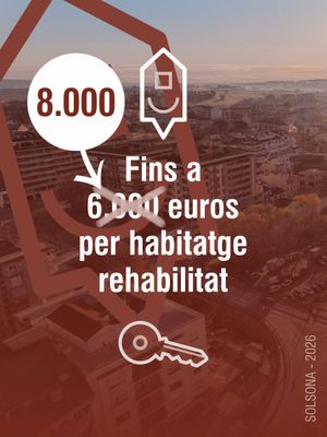 Solsona incrementa fins a 8.000 euros l’ajut per habitatge rehabilitat destinat a lloguer social
