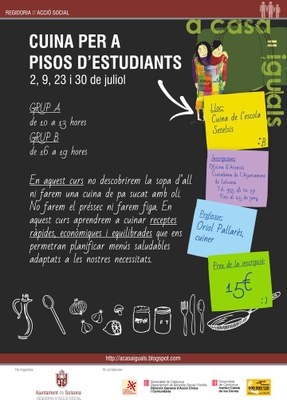 Solsona organitza un curs de cuina per a pisos d’estudiants  