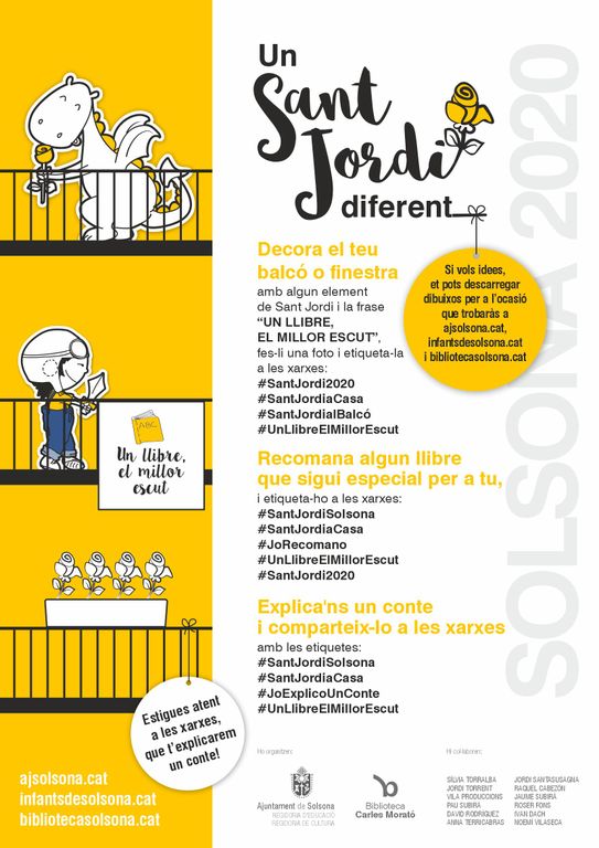 Solsona prepara un Sant Jordi diferent que es manifestarà als balcons i a les xarxes socials 