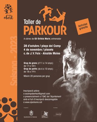 Gil Grifols és l’entrenador especialista en parkour que conduirà l’activitat 